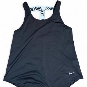 Nike Black Women's Athletic Tank with Branded Back Strap